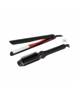 CORIOLISS PLANCHA C5 BLACK RED + CEPILLO ELÉCTRICO HOT BRUSH